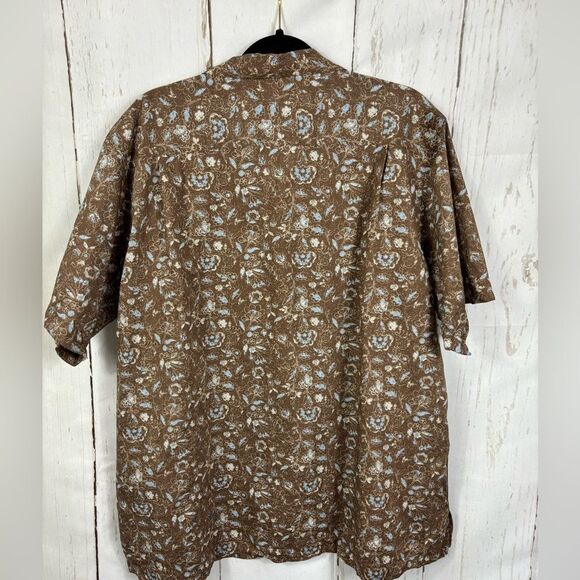 Cremieux Classics Men’s Shirt Button Up Casual Lightweight Cotton Brown Blue - Picture 2 of 5